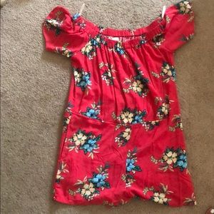 Off the shoulder floral romper